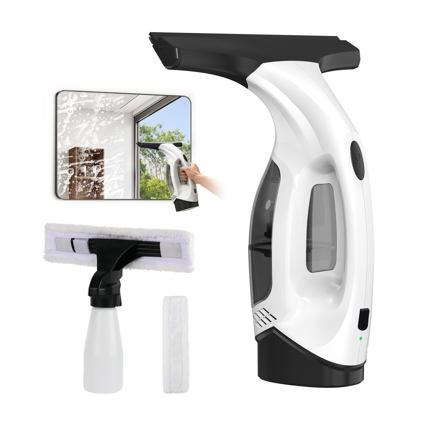 Pulitore per Vetri Elettrico : Leggero, Ricaricabile e Multifunzione